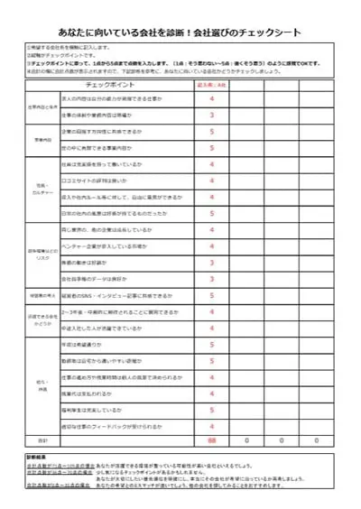 簡単チェックシート付 後悔しないための必須知識 転職の会社選び 7つのポイントを解説